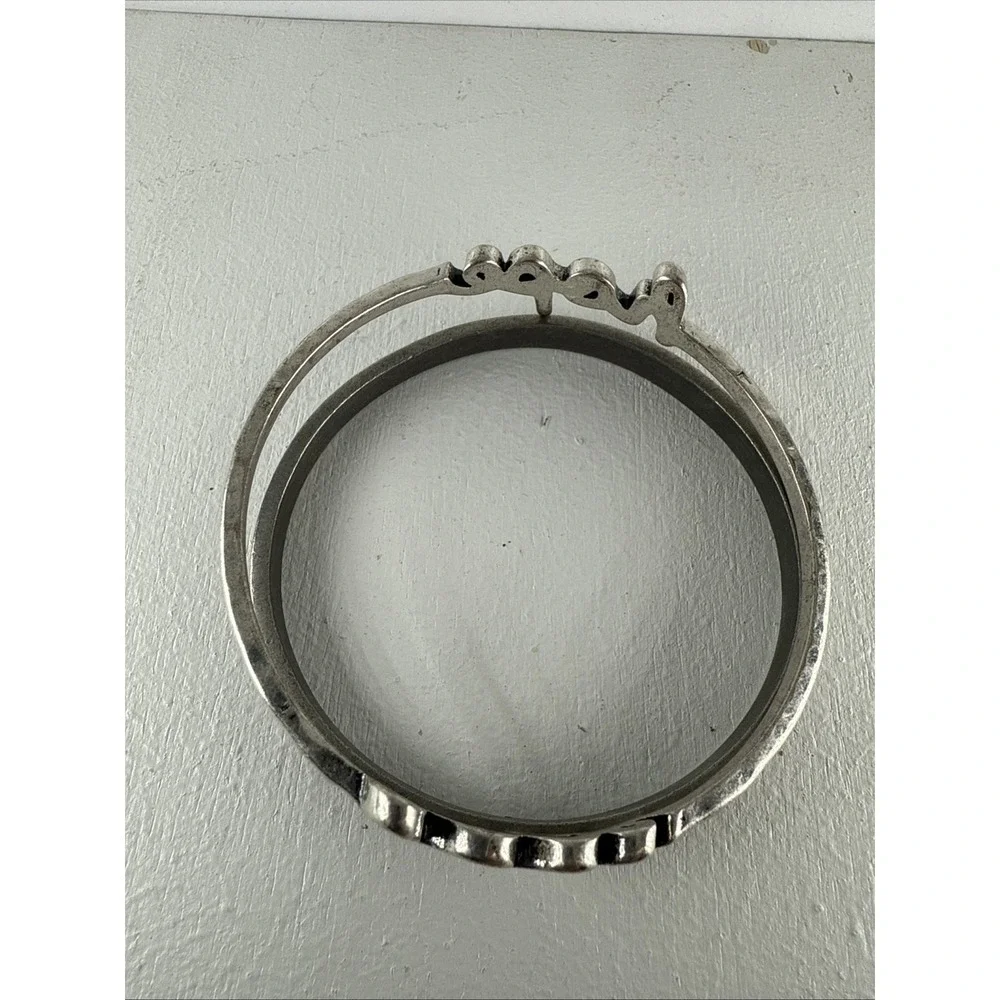 Do Unto Other As You Would Have Them Do Unto You Bracelet Silver Tone‎ Clamper.